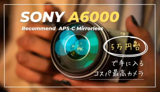 【SONY α6000】５万円台で買えるミラーレス。低予算で買えて満足度の高い一眼カメラ